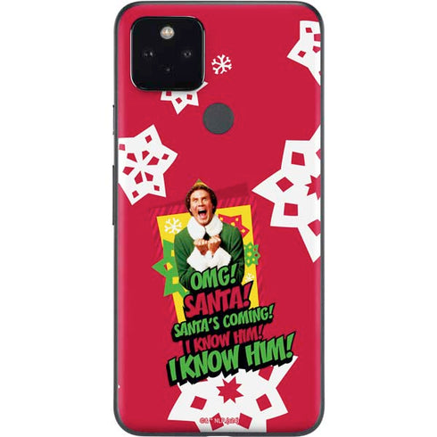 Elf OMG Santas Coming Google Pixel 5a Skin